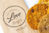 Wedding favor, individually wrapped, homemade cookies - All You Need is Love & a Cookie