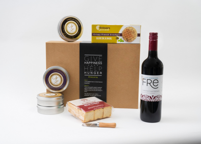 Wine Cheeses, Crackers & Non-Alcoholic Wine Gift Box
